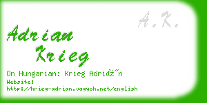 adrian krieg business card